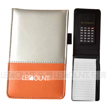 Leder Notizbuch mit Taschenrechner und optional Kugelschreiber (LC806D)